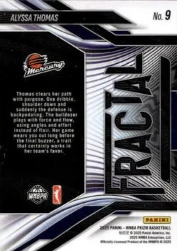2025 Panini Prizm WNBA Fractal #9 Alyssa Thomas NM Near Mint ID:83668 - Basketball Card Single