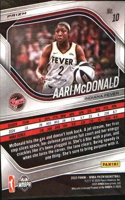 2025 Panini Prizm WNBA Green Prizms #10 Aari McDonald - Basketball Card Single