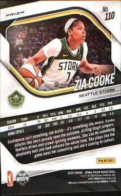 2025 Panini Prizm WNBA Green Prizms #110 Zia Cooke - Basketball Card Single