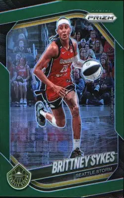 2025 Panini Prizm WNBA Green Prizms #121 Brittney Sykes - Basketball Card Single