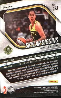 2025 Panini Prizm WNBA Green Prizms #123 Skylar Diggins - Basketball Card Single