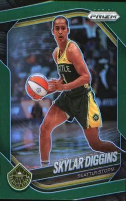 2025 Panini Prizm WNBA Green Prizms #123 Skylar Diggins - Basketball Card Single