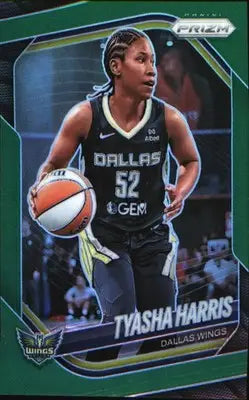 2025 Panini Prizm WNBA Green Prizms #130 Tyasha Harris - Basketball Card Single
