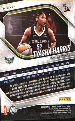 2025 Panini Prizm WNBA Green Prizms #130 Tyasha Harris - Basketball Card Single