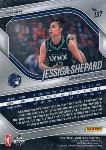 2025 Panini Prizm WNBA Green Prizms #137 Jessica Shepard NM Near Mint ID:83674 - Basketball Card Single