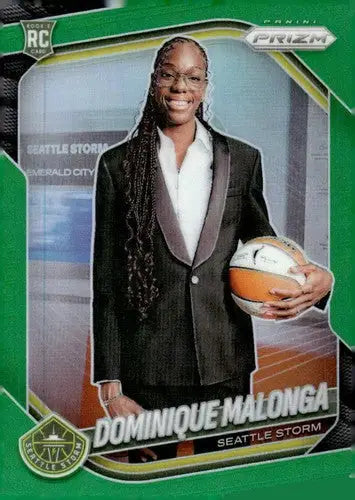 2025 Panini Prizm WNBA Green Prizms #144 Dominique Malonga NM Near Mint ID:83675 - Basketball Card Single