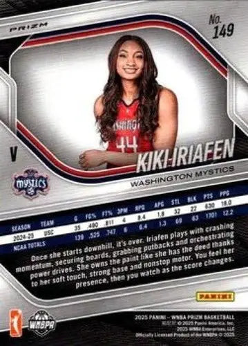 2025 Panini Prizm WNBA Green Prizms #149 Kiki Iriafen NM Near Mint ID:83676 - Basketball Card Single