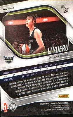 2025 Panini Prizm WNBA Green Prizms #28 Li Yueru