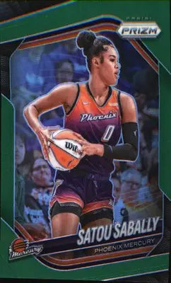2025 Panini Prizm WNBA Green Prizms #4 Satou Sabally - Basketball Card Single