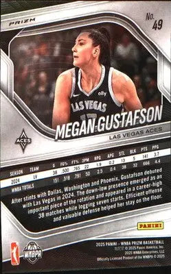 2025 Panini Prizm WNBA Green Prizms #49 Megan Gustafson