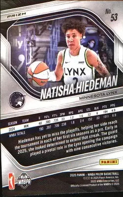 2025 Panini Prizm WNBA Green Prizms #53 Natisha Hiedeman