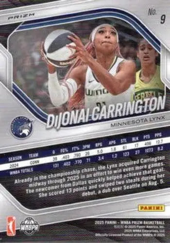 2025 Panini Prizm WNBA Green Prizms #9 DiJonai Carrington NM Near Mint ID:83670 - Basketball Card Single