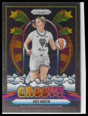 2025 Panini Prizm WNBA Groovy #4 Kate Martin Card - Basketball Card Single