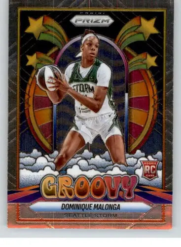2025 Panini Prizm WNBA Groovy #8 Dominique Malonga NM Near Mint ID:83108 - Basketball Card Single