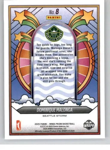 2025 Panini Prizm WNBA Groovy #8 Dominique Malonga NM Near Mint ID:83108 - Basketball Card Single