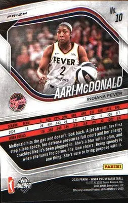 2025 Panini Prizm WNBA Ice Prizm #10 Aari McDonald - Basketball Card Single