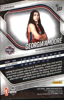 2025 Panini Prizm WNBA Ice Prizm #103 Georgia Amoore - Basketball Card Single