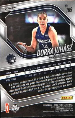 2025 Panini Prizm WNBA Ice Prizm #109 Dorka Juhasz - Basketball Card Single