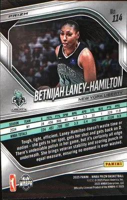 2025 Panini Prizm WNBA Ice Prizm #114 Betnijah Laney-Hamilton - Basketball Card Single