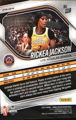2025 Panini Prizm WNBA Ice Prizm #118 Rickea Jackson - Basketball Card Single
