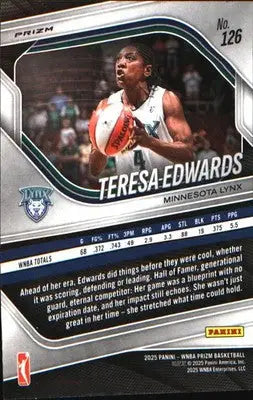 2025 Panini Prizm WNBA Ice Prizm #126 Teresa Edwards - Basketball Card Single
