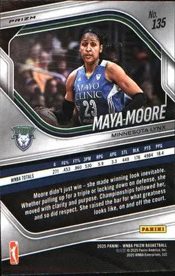 2025 Panini Prizm WNBA Ice Prizm #135 Maya Moore - Basketball Card Single