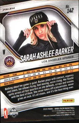 2025 Panini Prizm WNBA Ice Prizm #142 Sarah Ashlee Barker - Basketball Card Single