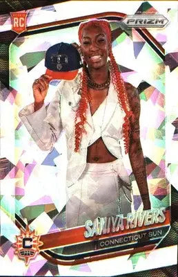 2025 Panini Prizm WNBA Ice Prizm #150 Saniya Rivers - Basketball Card Single