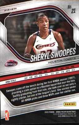 2025 Panini Prizm WNBA Ice Prizm #21 Sheryl Swoopes - Basketball Card Single
