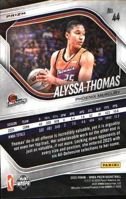 2025 Panini Prizm WNBA Ice Prizm #44 Alyssa Thomas - Basketball Card Single