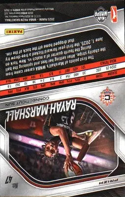 2025 Panini Prizm WNBA Ice Prizm #47 Rayah Marshall - Basketball Card Single