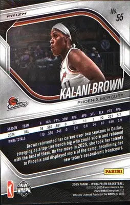 2025 Panini Prizm WNBA Ice Prizm #55 Kalani Brown - Basketball Card Single