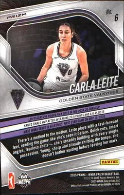 2025 Panini Prizm WNBA Ice Prizm #6 Carla Leite - Basketball Card Single