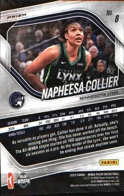 2025 Panini Prizm WNBA Ice Prizm #8 Napheesa Collier - Basketball Card Single