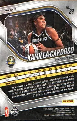 2025 Panini Prizm WNBA Ice Prizm #89 Kamilla Cardoso - Basketball Card Single