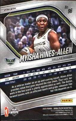 2025 Panini Prizm WNBA Ice Prizm #96 Myisha Hines-Allen - Basketball Card Single