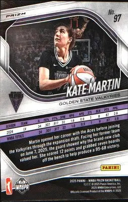 2025 Panini Prizm WNBA Ice Prizm #97 Kate Martin - Basketball Card Single