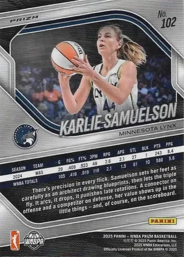 2025 Panini Prizm WNBA Ice Prizms #102 Karlie Samuelson NM Near Mint ID:83645 - Basketball Card Single