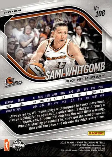 2025 Panini Prizm WNBA Ice Prizms #108 Sami Whitcomb NM Near Mint ID:83647 - Basketball Card Single