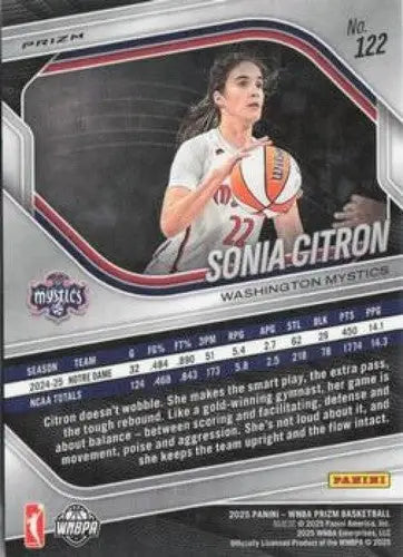 2025 Panini Prizm WNBA Ice Prizms #122 Sonia Citron NM Near Mint ID:83652 - Basketball Card Single