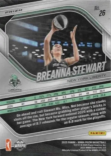 2025 Panini Prizm WNBA Ice Prizms #26 Breanna Stewart NM Near Mint ID:83623 - Basketball Card Single