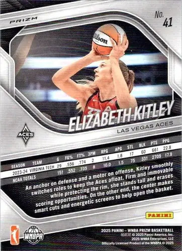 2025 Panini Prizm WNBA Ice Prizms #41 Elizabeth Kitley NM Near Mint ID:83626 - Basketball Card Single