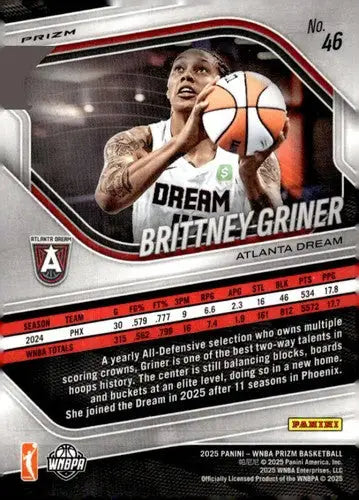 2025 Panini Prizm WNBA Ice Prizms #46 Brittney Griner NM Near Mint ID:83628 - Basketball Card Single