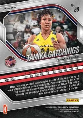 2025 Panini Prizm WNBA Ice Prizms #60 Tamika Catchings NM Near Mint ID:83631 - Basketball Card Single