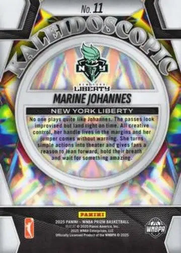 2025 Panini Prizm WNBA Kaleidoscopic #11 Marine Johannes NM Near Mint ID:83656 - Basketball Card Single