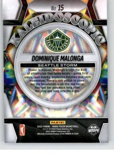 2025 Panini Prizm WNBA Kaleidoscopic #15 Dominique Malonga NM Near Mint ID:83657 - Basketball Card Single
