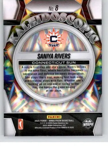 2025 Panini Prizm WNBA Kaleidoscopic #8 Saniya Rivers NM Near Mint ID:83655 - Basketball Card Single