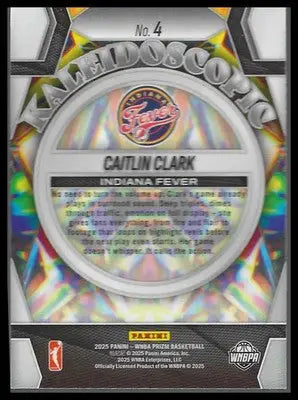 2025 Panini Prizm WNBA Kaleidoscopic Card #4 Caitlin Clark - Basketball Card Single