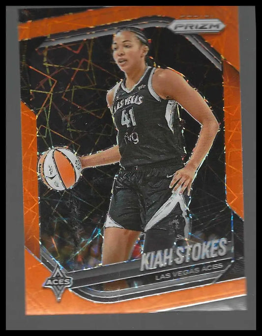 2025 Panini Prizm WNBA Orange Velocity Prizms #58 Kiah Stokes - Basketball Card Single