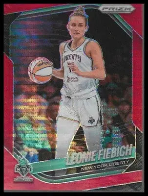 2025 Panini Prizm WNBA Red Pulsar Prizms #74 Leonie Fiebich - Basketball Card Single